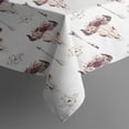 thumbnail image 3 of White Buffalo Skull Flower Pattern Rectangle Tablecloth 60"x84",Waterproof Polyester Rectangle Table Cloth, Wipeable Spillproof Polyester Tablecloth for Dining, Camping, Indoor and Outdoor, 3 of 5