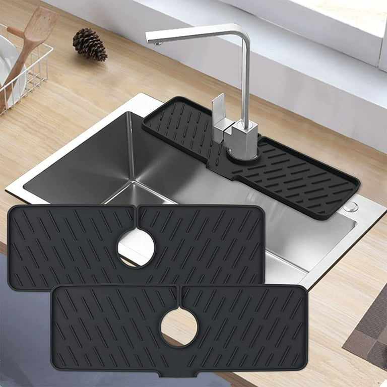 Silicone Faucet Splash Guard Silicone Sink Mat for Kitchen