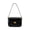 black, variant on Genuine Cowhide Women Saddle Bag, Coffee Brown Smooth Leather Flap Crossbody Bag