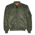 thumbnail image 2 of Men's Jacket Premium Padded Water Resistant Reversible Flight Bomber Outerwear, Silver, S, 2 of 6