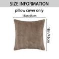 thumbnail image 6 of Unique Bargains Soft Plush Throw Pillow Covers Decorative Brown 18" x 18", 6 of 6