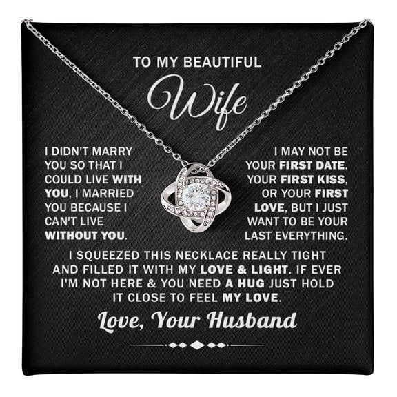 FETCH THE LOVE To My Wife Necklace, Pendant Necklace From Husband, Gifts Idea for Anniversary, Birthday, Christmas