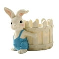 thumbnail image 3 of Miulika Bunny Statue Flowerpot Animal Sculpture Cartoon Gift Handmade Balcony Decoration Flower Basket for Bonsai Plants Lovers Gifts Bunny Fence, 3 of 9