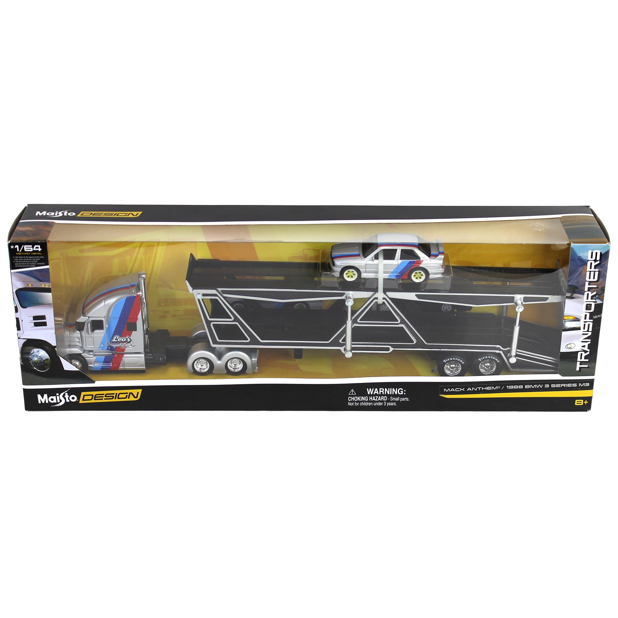 1/64 Mack Anthem Car Carrier with 1988 BMW 3 Series M3, Silver