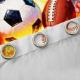 thumbnail image 4 of Homewish Kids Teens Football Soccer Basketball Baseball Print Black Out Curtains,Sport Theme Curtains Pack of 2 (42x63 Each),Ball Gamer Bedroom Curtains,Microfiber Bedroom Decor, 4 of 6