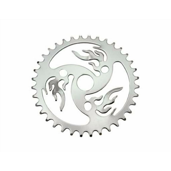 STEEL BICYCLE SPROCKET FIRE 1/2" X 1/8" X 36T CHROME. Bike part, Bicycle part, bike accessory, bicycle part