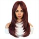 thumbnail image 2 of Peluca de SimulacióN Europea y de 64 Cm, Cabello Femenino, Conjunto de Cabeza con Raya Central, Conjunto de Cabello para Mujer, Peluca de Cabeza,A, 2 of 10