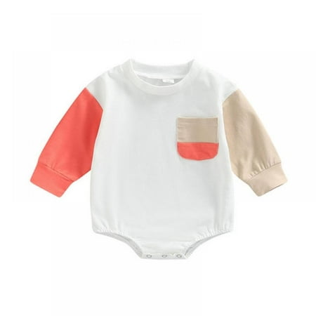 

Bullpiano 0-18M Clothes Baby Girl Boy Hoodie Romper Long Sleeve Sweatshirt Onesie Outfits