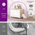 thumbnail image 5 of WHIFEA Hidden Cat Litter Box Enclosure with Flip-Up Door & Pull-Out Drawer – Multi-Functional Cat Washroom Furniture, Indoor Cat House and Stylish Pet Cabinet,White, 5 of 11