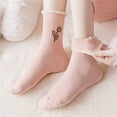 thumbnail image 4 of Womens To Keep Warm Sock Colorful Lightweight Cotton Athletic Socks Sports Socks Sock Pink, 4 of 4