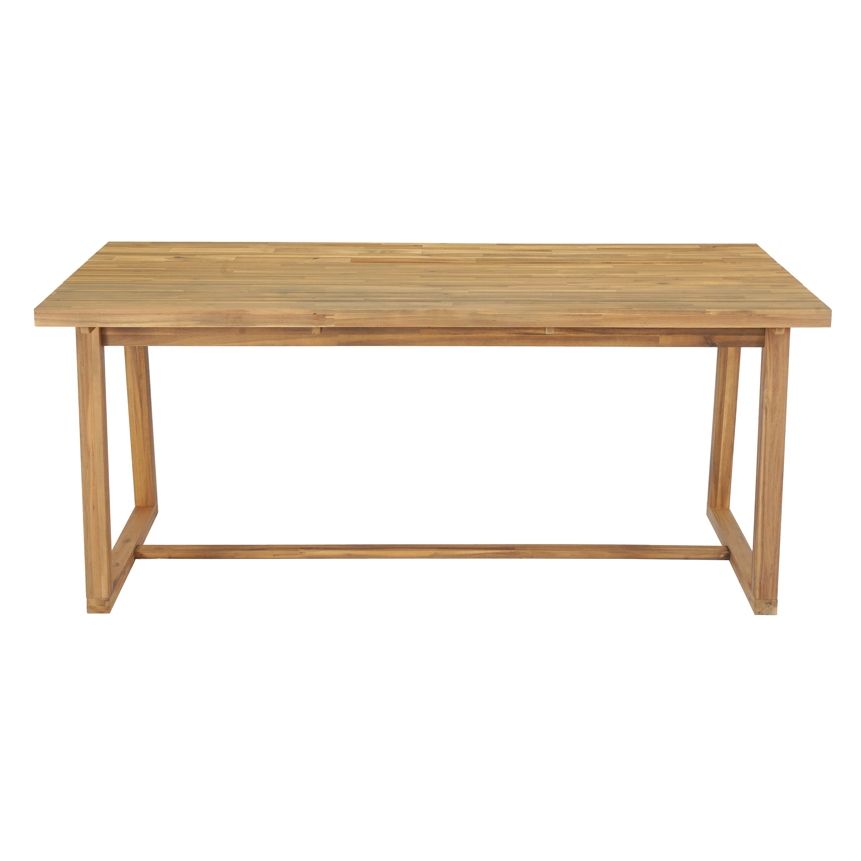 Outdoor Patio Dining Table, Light Teak