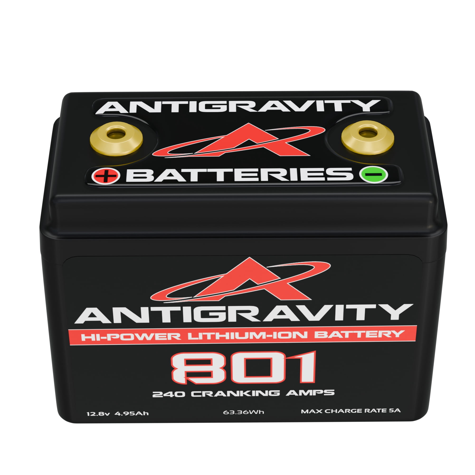 Antigravity AG-801 Lithium Motorcycle Battery, 12V Small Case Powersports Battery, 240 Cranking Amps