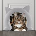 thumbnail image 2 of Puerta para gatos para puertas interiores con cepillo de aseo - Pase para gatos grandes para mascotas - Puerta para mascotas fácil de instalar con cepillo, 2 of 5