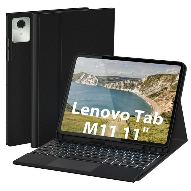 Funda de teclado Doohowcase Bluetooth retroiluminada para Lenovo M11 11