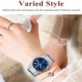 thumbnail image 2 of POEDAGAR Luxury Watch for Woman Quartz Waterproof Luminous Date Week Stainless Steel Watches Clock, 2 of 9