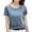 Blue, variant on Womens Striped T Shirts Crewneck Short Sleeve Horizontal Stripe Print Casual Lightweight Everyday Basic Tee Tops
