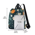 thumbnail image 3 of FORMRS Women's Travel Backpack Purse Anti-Theft Hidden Pockets Casual Shoulder Bag, Green Floral Oranges, 3 of 7