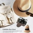 thumbnail image 5 of Straw Hats for Women, Beach Hats for Women Packable, Khaki Wide Brim Roll Up Hat for Beach And Camping, Soft Foldable Summer Breathable Sun Hat UPF50+, 5 of 7