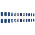 thumbnail image 2 of Uxgjfwu 24Pcs 4th Of July Press On Nails, Patriotic Flag Fake Nails, Short Length Glue On Nails, Independence Day Nail Art Decorations for Easy Manicure, 2 of 7