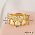 thumbnail image 5 of K-KED Fashion Gold Plated Cubic Zircon Ring Women Delicate Jewelry Wedding Gift Sz 5-12-9, 5 of 5