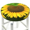 thumbnail image 3 of Naloa Sunflower3 Round Bar Stool Cushion Cover 12-14 inch, Fits Kitchen, Office, Restaurant Chairs - 12 inch, 3 of 7
