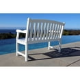 thumbnail image 3 of Vifah Bradley Outdoor Bench in White, 3 of 4