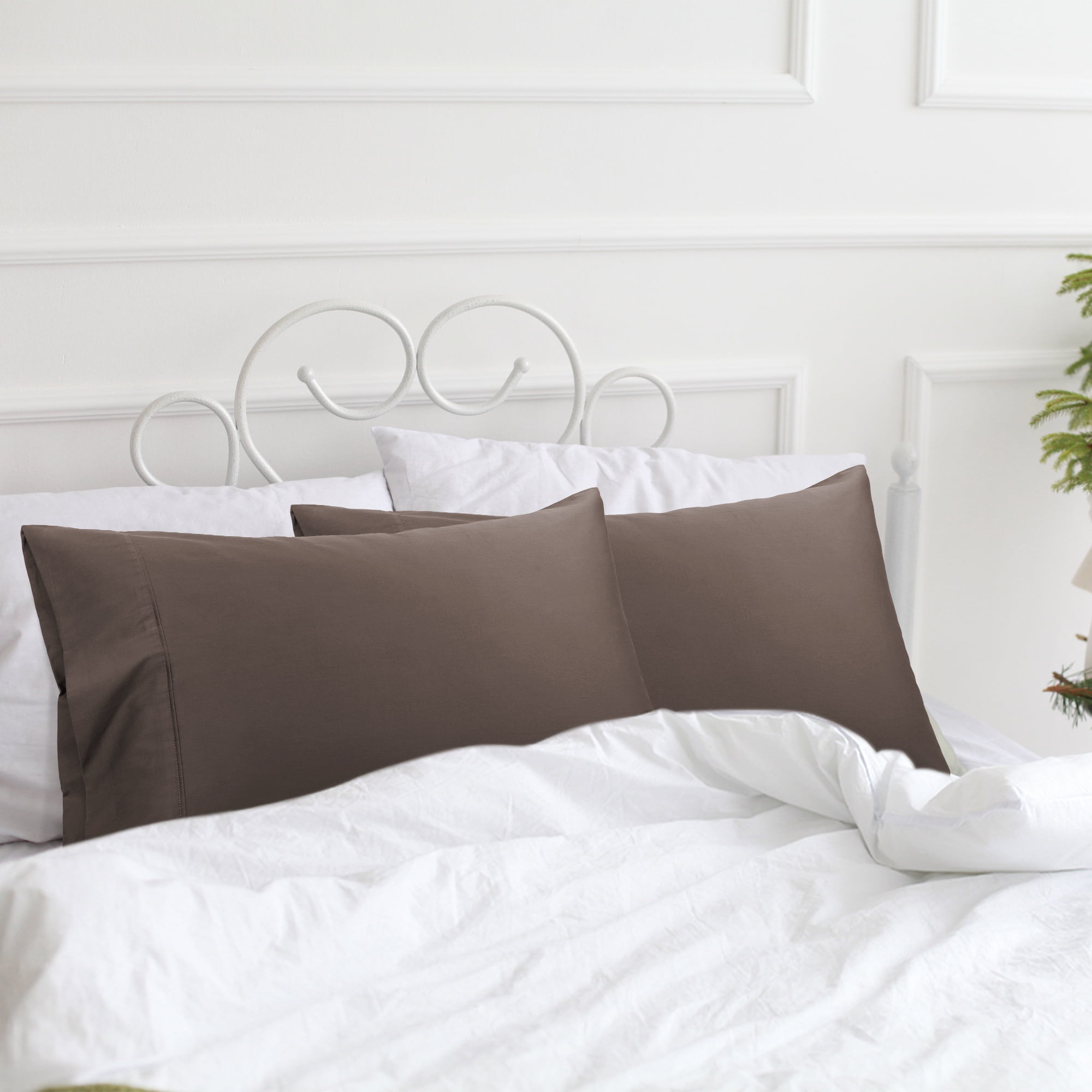 Unique Bargains Pillowcase Set of 2, Cotton with Envelope Beaver Standard