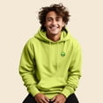 thumbnail image 3 of Dalix Alien Embroidered Fleece Zip Hoodie Cold Fall Winter Mens in Safety Green L Large, 3 of 5