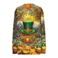 thumbnail image 5 of TaTaai Ladies St. Patrick's Day Fashion Print Loose Round Neck Sweatshirt Long Sleeve Casual Top Soft Comfortable for Daily Home Office Streetwear Gift, 5 of 5