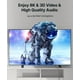 thumbnail image 3 of Cable HDMI JSAUX 8K 2.1, 48 Gbps, ultra alta velocidad, 15 pies, rojo, 3 of 7
