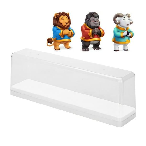 Lot de 2 vitrines pour objets de collection - 4 couches réglables - En acrylique - Avec porte magnétique