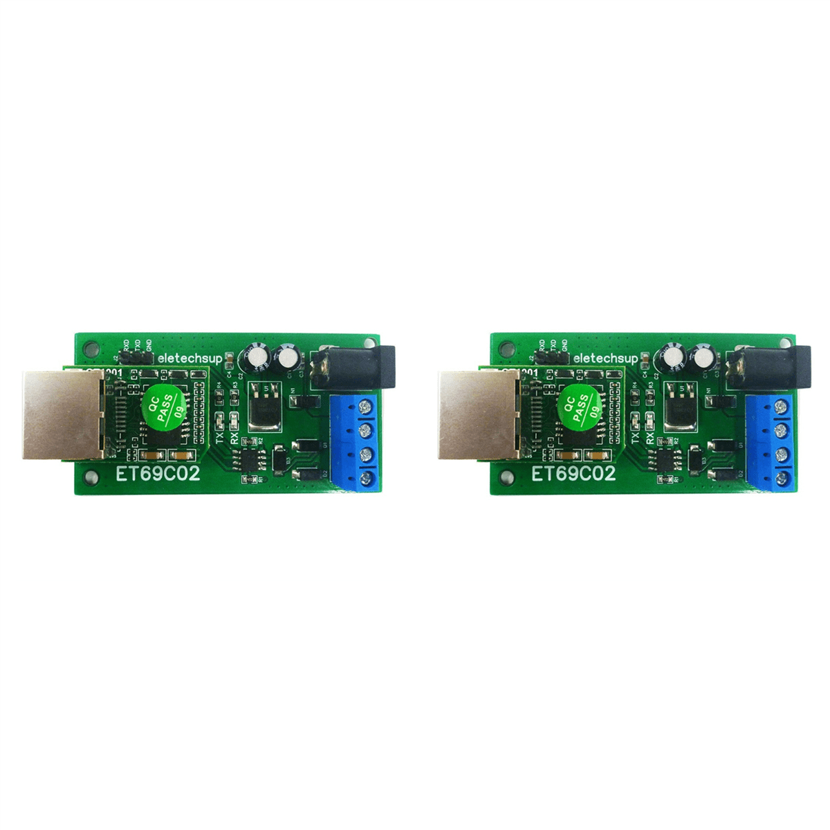 Modbus Rtu Rj45 Adapter 2X ET69C02 Ethernet Network IP RJ45 to RS485 Bus Converter for Modbus ...