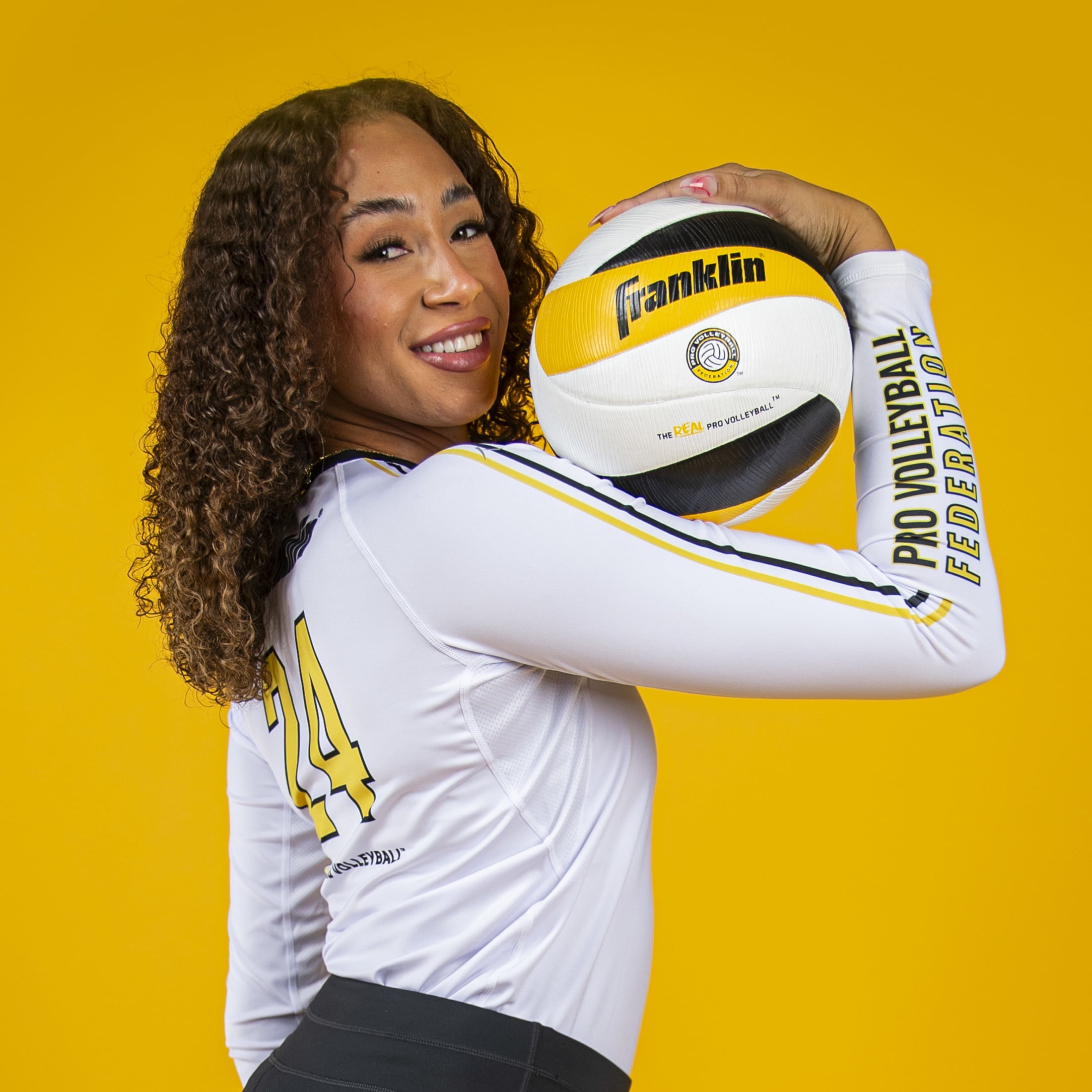 Franklin Sports PVF REAL Pro Indoor Game Volleyball - Official Size Professional Indoor Volleyball for Match Play - 12 Panel Microfiber Cover Game Volleyball Ball - Volleyball + Pump with Needle Set