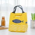 thumbnail image 1 of Lunch Bag Oxford Cloth Waterproof Insulated Large Capacity Carrying Tote for Outdoor Yellow, 1 of 1