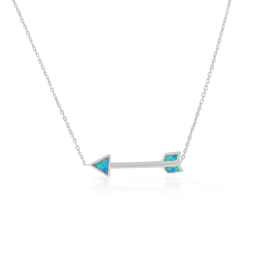 Arrow Necklace-Turquoise,Lapis Lazuri,Arrow Pendant-925 Sterling Silver!