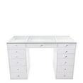 thumbnail image 2 of Impressions Vanity SlayStation Plus 2.0 Vanity Table with Mirror and 5 Drawer Units  (Bright White), 2 of 5