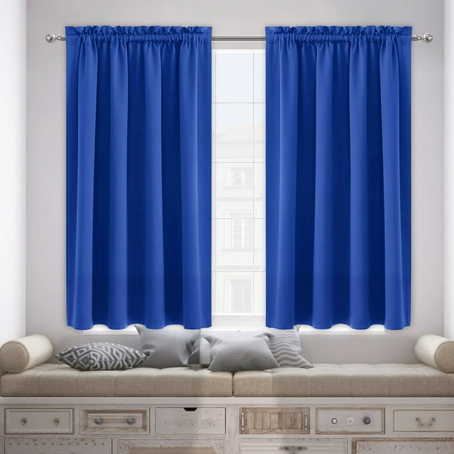 BAOPAI 38x72 Inches Blackout Thermal Insulation Energy Saving Solid Color Curtains Soundproof Dark Room Easy Installation For Bedroom Kitchen Home Theater