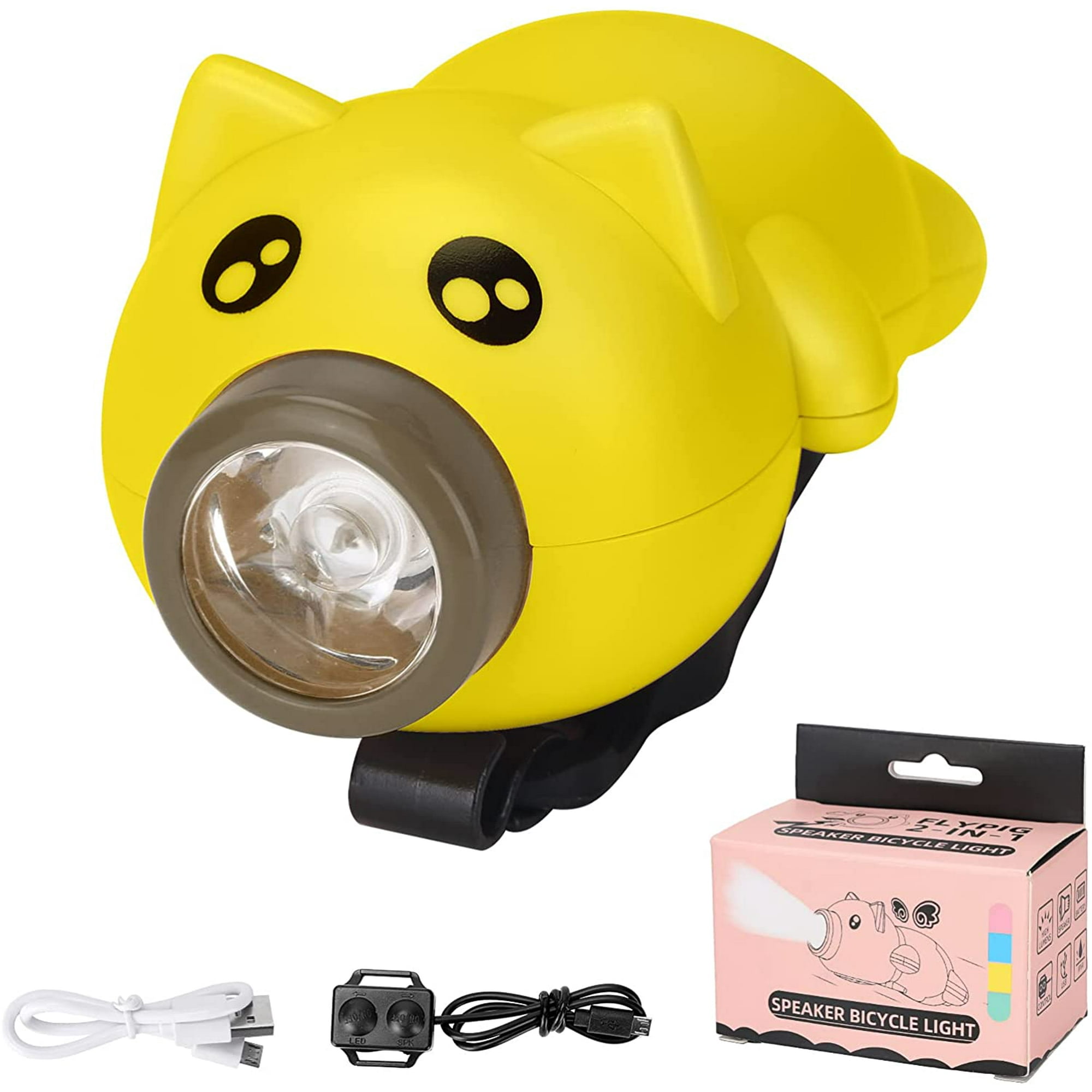 Bike Lights Bicycle Bell for Kids 2 in 1 Bicycle Horn LED Bicycle Lights for Boys Girls Lovely Pig Bike Horn Kids Bike Accessories with 3 Light Modes 5 Sounds USB Rechargeable Waterproof Walmart
