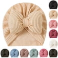 thumbnail image 3 of Xfvqtps Baby Girls Hairband Bow Solid Color Breathable Turban Headwrap for Infant Toddler, 3 of 3