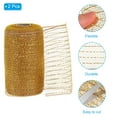 thumbnail image 3 of Unique Bargains 2pcs Decorative Mesh, 5.9in x 10 Yard Mesh Ribbon Roll Foil Metallic for Christmas Tree Decoration, Brown, 3 of 6
