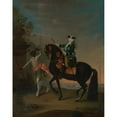 thumbnail image 3 of Georg Christoph Grooth 12x14 Black Modern Framed Museum Art Print Titled - The Empress Elizabeth of Russia (1709-1762) on Horseback, Attended by a Page (After 1743-49), 3 of 5