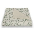 thumbnail image 3 of Creative Products Green and White Delicate Floral 50 x 60 Coral Fleece Blanket, 3 of 3