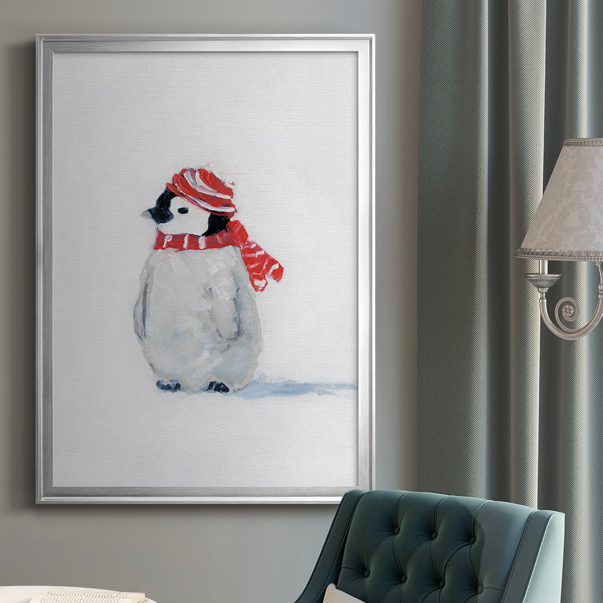 Penguin Play II Premium Classic Framed Print - Ready to Hang