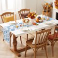 thumbnail image 3 of Blue Pumpkin Table Runner - 60 Inch Long Fall Thanksgiving Harvest Rustic Farmhouse Cotton and Linen Blended Dress Scarves Farmhouse Table Runner for Kitchen Dining, Coffee Table, 13" x 60", 3 of 8