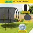thumbnail image 5 of Marknig 10FT 12FT 14FT Trampoline with Safety Enclosure Net and Ladder for Kids and Adults, Outdoor Round Trampoline with Spring Padding, 330-450LBS Weight Capacity(Black), 5 of 7
