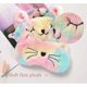 thumbnail image 1 of 2 Pack Cartoon Animal Sleep Mask Soft Plush Blindfold Eye Masks Eye Cover for Women Girls Travel Nap Night Sleeping (2-Pack Colorful Cat Puppy), 1 of 4