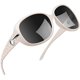 thumbnail image 2 of Oversized Sunglasses Womens Polarized UV Protection, Vintage Big Beige Womens Sunglasses Sensitive Eyes, Trendy Large Ladies White Sun Glasses, Blenders Square Sunnies Diamond Shades for Woman Party Joopin Joopin, 2 of 2