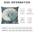 thumbnail image 5 of GOSMITH Nautical Coastal Blue Throw Pillow Covers Beach Starfish Coral Pillow Case Conch Pillowcases Nautical Decorative Cushion Cover for Sofa Outdoor Home Decor, 5 of 5