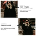 thumbnail image 4 of Minkissy 1Pcs Kapuzenpullover Damen Long Sleeve Black Polyester Warmth For Party, 4 of 7