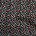 thumbnail image 1 of oneOone Polyester Spandex Black Fabric Floral Quilting Supplies Print Sewing Fabric By The Yard 56 Inch Wide, 1 of 5